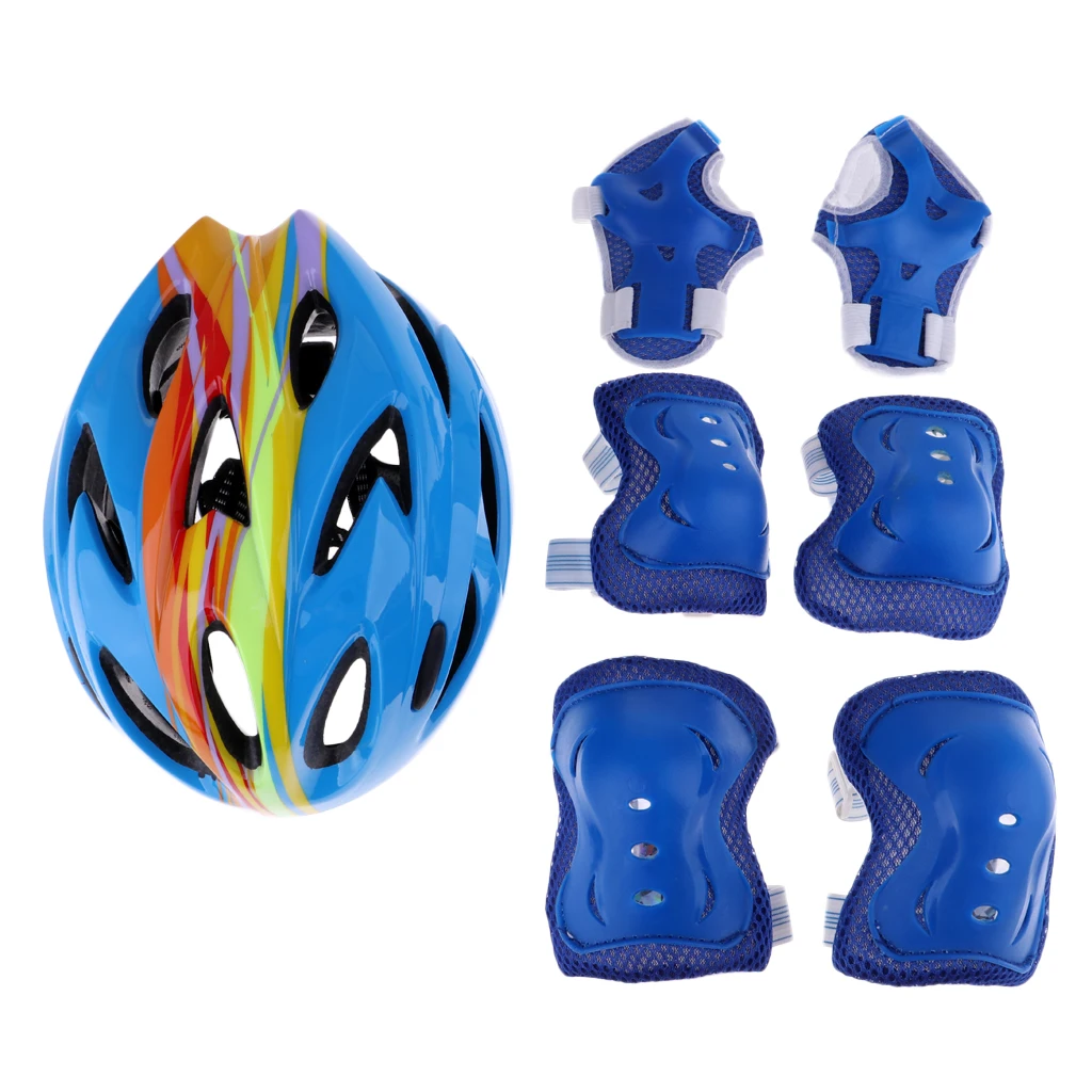 Kids Child Roller Skating Knee Elbow Wrist Pad Protective Gear Sets