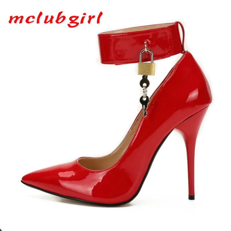 Mclubgirl/женские и мужские очень большие тонкие туфли с заостренным носком на тонком