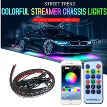 

Car Underglow Light Flexible Strip LED Underbody Lights Remote /APP Control Car Led Neon Light RGB Decorative Atmosphere Lamp