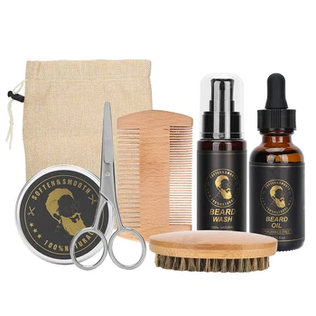 

ZPM 30ml Beard Oil + 60ml Beard Cleaning Liquid + 60g Beard Cream Beard Care Set Men Beard Care