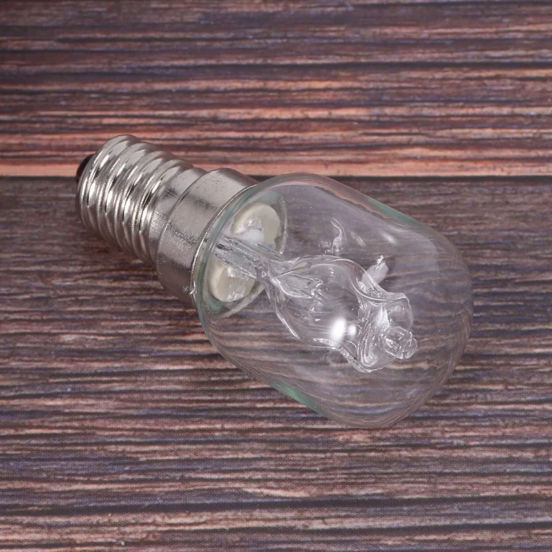 AD-2X E14 High Temperature Bulb 500 Degrees 25W Halogen Bubble Oven Bulb E14 250V 25W Quartz