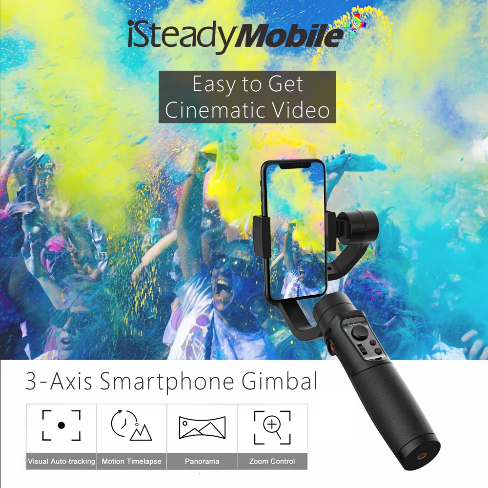 Hohem iSteady мобильное радио+ 3-Axis Handhele стабилизации Gimbal фотографии Управление для huawei 58-89 мм Ширина смартфона Максимальная полезная нагрузка 280 г