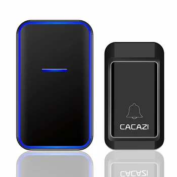 

CACAZI Self Powered Home Wireless Doorbell No Battery Required Waterproof 120M Remote Smart House Ringbell Doorbell 220V Chime