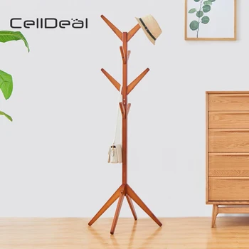 

Wooden Coat Rack Clothes Stand Hanger Hat Jacket Bag Umbrella 8/9 Hooks Clothes Rack Hat Display Garment Rack Hanger Stand