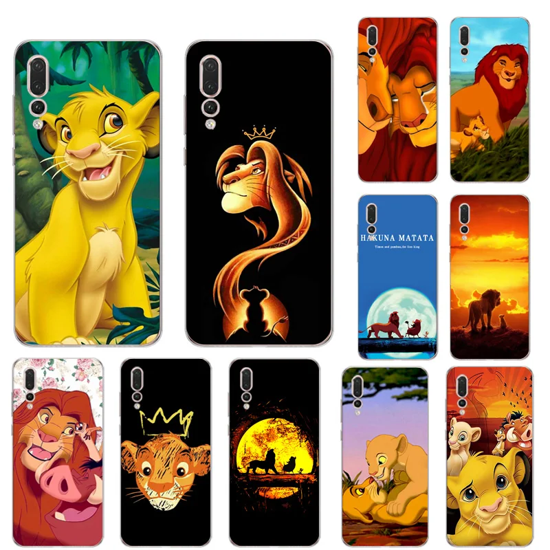 

Cute classic cartoon lion king TPU soft case for Huawei P20 P20pro P30 P30pro p40 p40pro nova6 4 4e 5i 5ipro Transparent cover