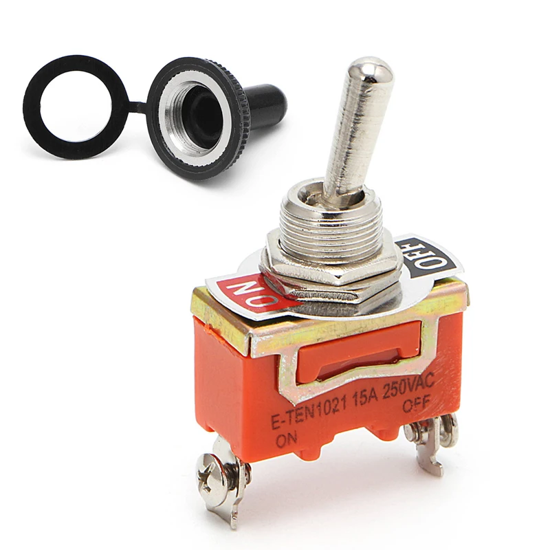 E-TEN1021 15A 250V SPST 2 терминал вкл. Выкл. Тумблер