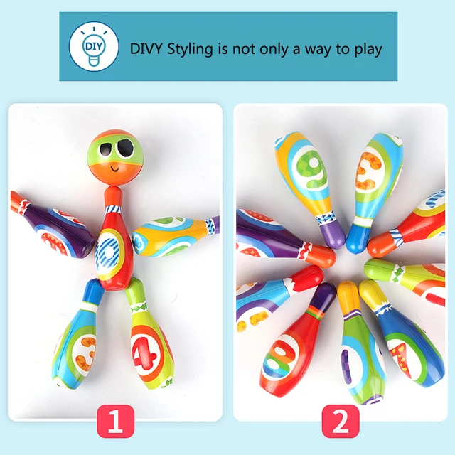 US $14.08 Children Soft Funny Kids Bowling Set Toy Mini Gift Foam Preschool Indoor Play Games PU Cotton Sport