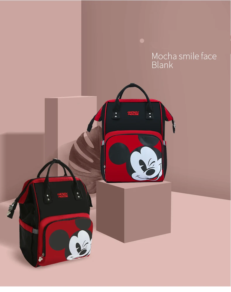 Disney Микки детские пеленки сумка рюкзак с usb-портом для беременных детские многофункциональные сумки большой емкости Детские коляски сумка держатель подгузник сумка