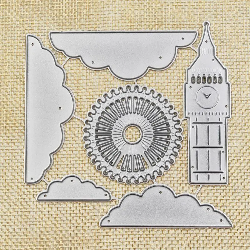 

Castle Ferris Wheel Metal Cutting Dies Stencil DIY Scrapbooking Album Stamp Paper Card Embossing Crafts Decor