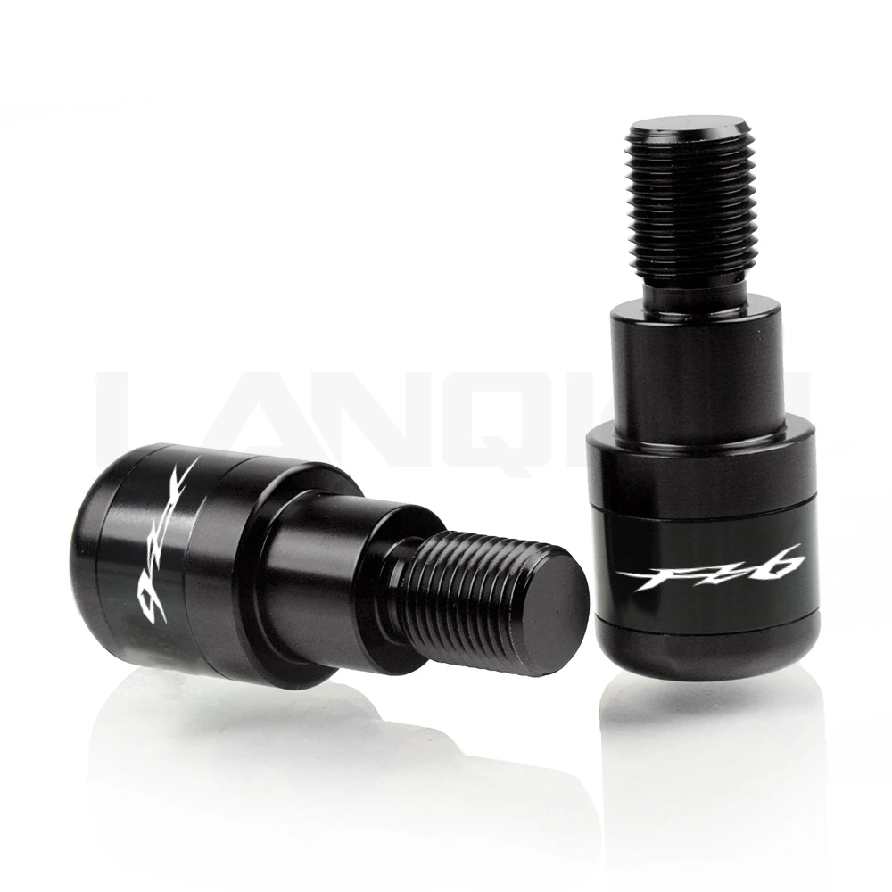 Для Yamaha FZ6 FZ 6 FAZERA аксессуары CNC ручки для мотоцикла ручка бар концы слайдер крышка fz6 2004 2005 2006 2007 2008 - Цвет: Black FZ6 LOGO