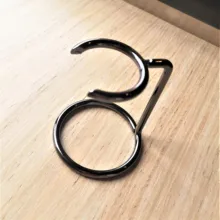 Нержавеющая сталь для барсука бритья кисти для макияжа высота 2,8 дюйма/7 см, воздушный сухой Органайзер хранения Дисплей Стенд цвет gunmetal