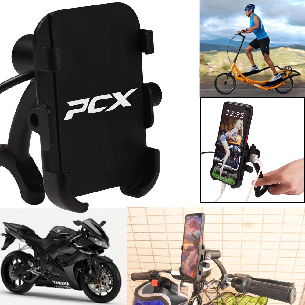 CNC Aluminum Motorcycle Phone Holder Mount Bracket With USB Charger For  HONDA PCX125 PCX 125 PCX150 PCX 150 2018 2019 2020 2021|Covers \u0026 Ornamental  Mouldings| - AliExpress