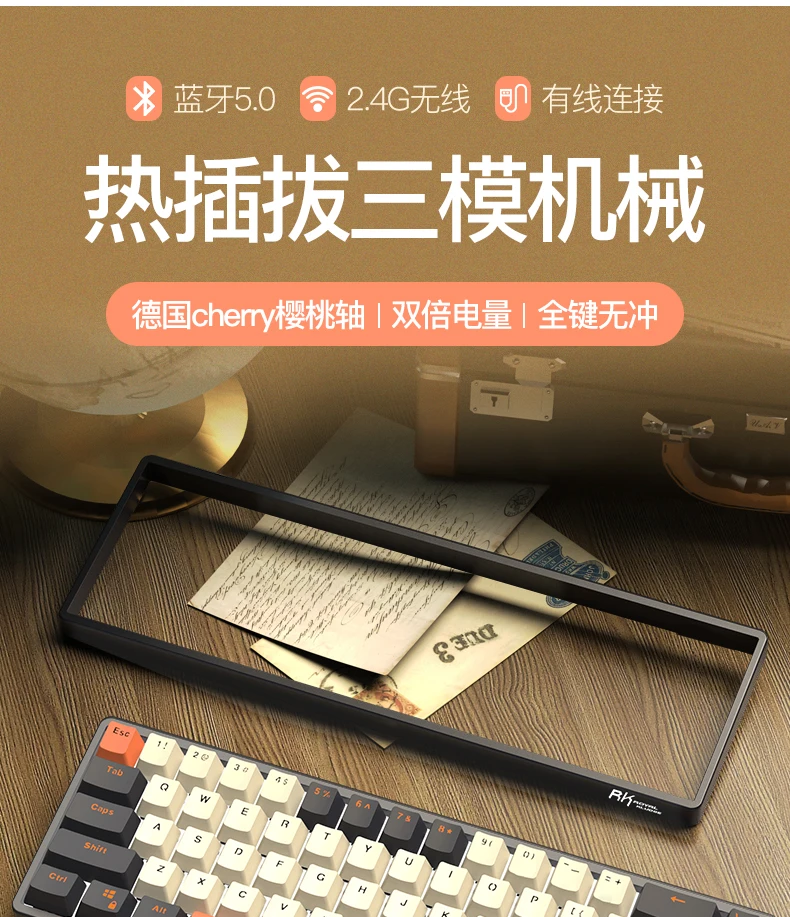 日本限定 メカニカルキーボードrk61 2 4g有線 Bluetooth 5 0 3モード モバイル Ipad Android ノートブック デスクトップ用のホットスワップスイッチ 白色光 国内配送 Other Senfinances Sn