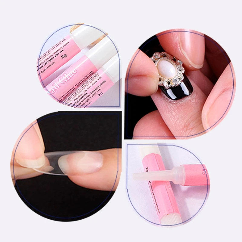 

10PCS 2g Mini Professional Beauty Nail False Art Decoration Tips Acrylic Glue 50JF