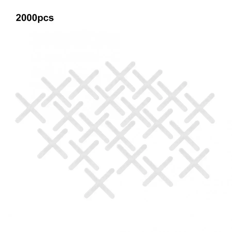 

Construction 2000Pcs Ceramic Tiler Spacer Plastic Cross Tile Plumber Reuseable Leveling System 2mm/2.5mm