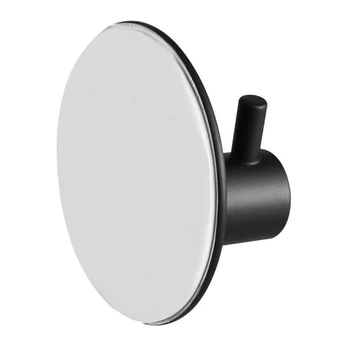 

Adhesive hook, self-adhesive black wall-mounted hook key cover towel, super heavy duty stainless steel hook, no drill without sc