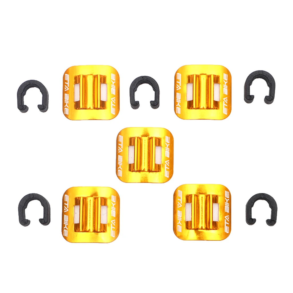 5 Sets Bicycle Brake Cable Line Fixing Clip Aluminum Alloy MTB Mountain Bike Bicycle Wire Holder Parts