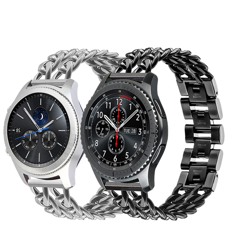 Ремешок из нержавеющей стали для Samsung Gear S3 Classic Frontier Galaxy Watch 46 мм браслет с