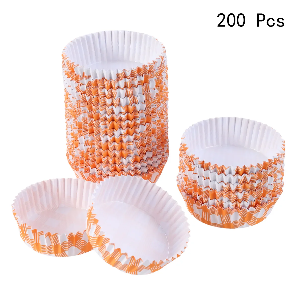 200pcs Heat Resistant Cupcake Wrappers Cake Paper Cups Oil-Proof Tray Round Liners Baking Wedding Birthday Party | Дом и сад