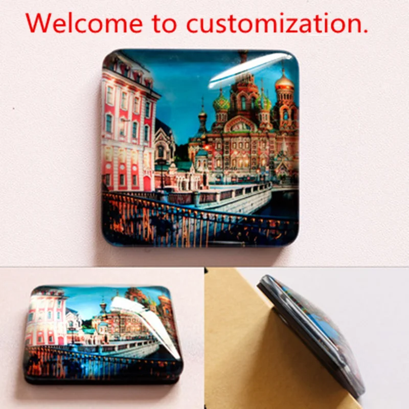 

1pcs Various Shapes Personal Custom fridge magnet souvenir Your Photo Individuation DIY Glass Magnetic Refrigerator Stickers