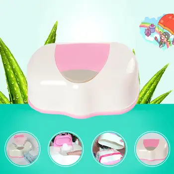 

Wet Tissue Box Plastic Automatic Case Real Tissue Case Baby Wipes Press Pop-up Design Home Tissue Holder Accessories