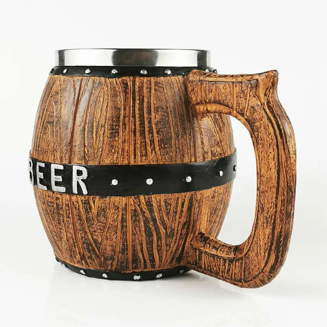 Resin Mould Oak Wooden Beer Mug 600ml 2