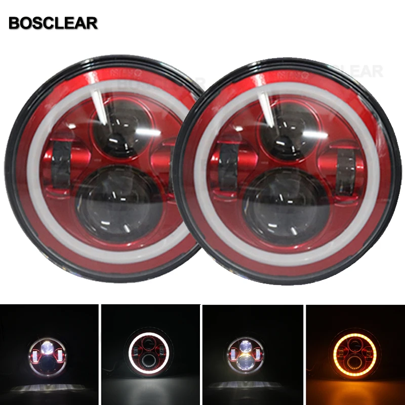 

Car LED 7 Inch Round Headlight Conversion Kit For Ford F-150 1976 Mustang Chevy Camaro Mercedes BENZ-G55 rc truck v w santana