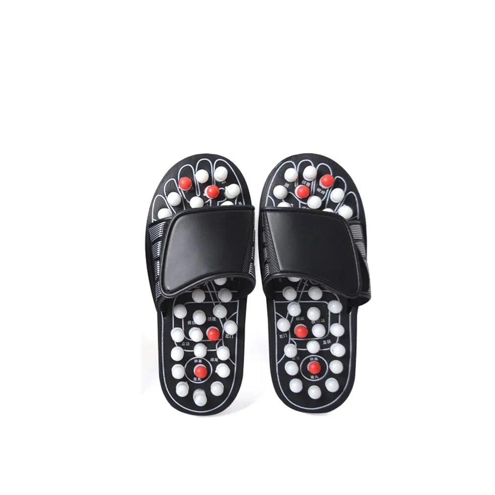 

Acupressure Massage Slippers Eva Wood Footwear Foot God Taiji Acupoint Magnetic Therapy Spring Massage Shoes 1 Pair
