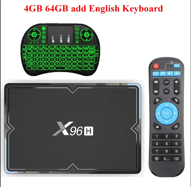 X96 Android 6.0 TV Box Amlogic S905X Макс 2 ГБ RAM 16 ГБ ROM Quad Core WI-FI HDMI 4 К* 2 К HD Smart Set Top BOX Media Player+ Клавиатура - Цвет: 4g 64g I8EN keyboard