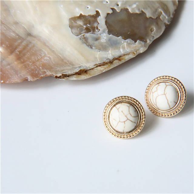 Korean New Simple Geometry Earrings Fashion Temperament Sweet Pearl Flower Earrings Female Jewelry Party Gift