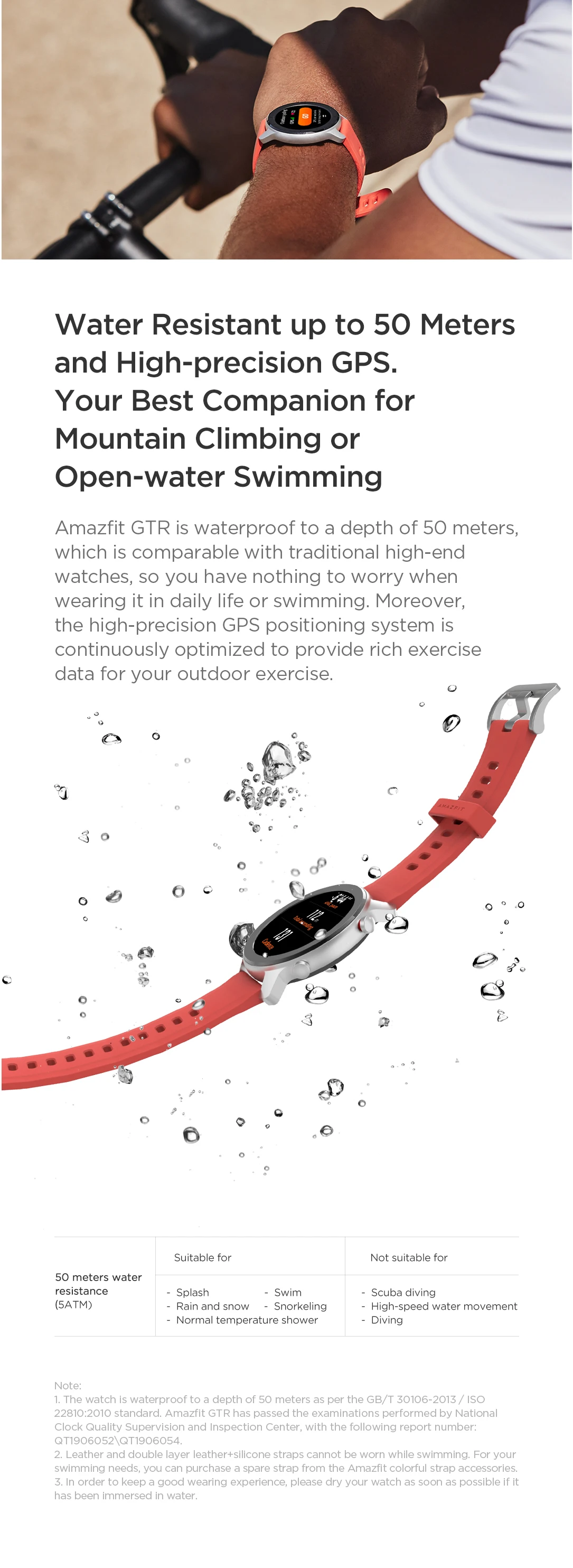 In Stock New Amazfit GTR 47mm Smart Watch 24Days Battery 5ATM Waterproof Smartwatch Music Control Global Version