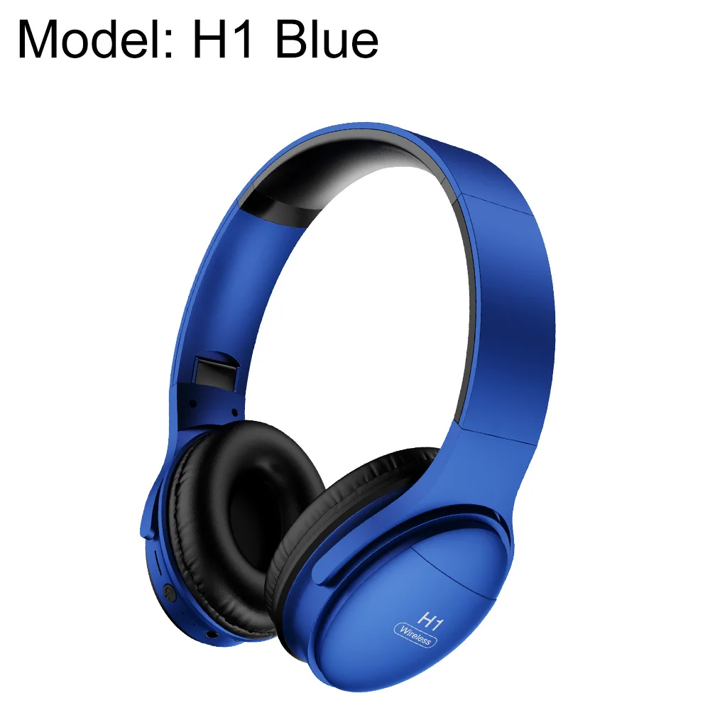 PTM повязка на голову беспроводные наушники Bluetooth гарнитуры с шумоподавлением игровая гарнитура геймер поддержка проводного подключения - Цвет: H1 Blue