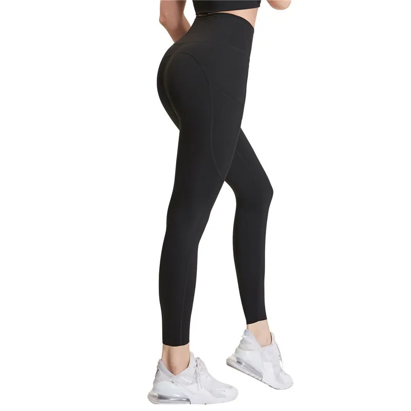Vansydical Women Buttery-soft Yoga Leggings High Waisted Compression Sport Workout Gym Tights Ladies Running Pants with Pockets
