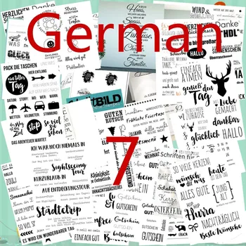 

German word Metal Cutting Dies and clear Stamps 7