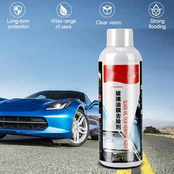 

2020 Automotive Glass Coating Paste Agent Rainproof Agent Glass Rain Mark Oil Film Remover 150ml Care High Quality Practical New