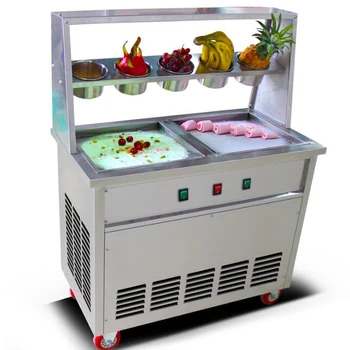 

New Commercial Ice Cream Roll Machine Deep 2.5cm Thailand Fry Ice Cream Roll Machine Rolled Fried Ice Cream Machine