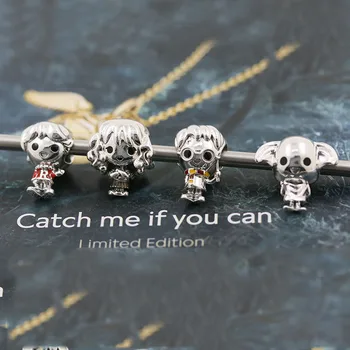 

new 1:1 original harry Hermione Granger Ron Weasley Dobby the House Elf diy Charm Fit pandora charms sterling silver 925 F1-4