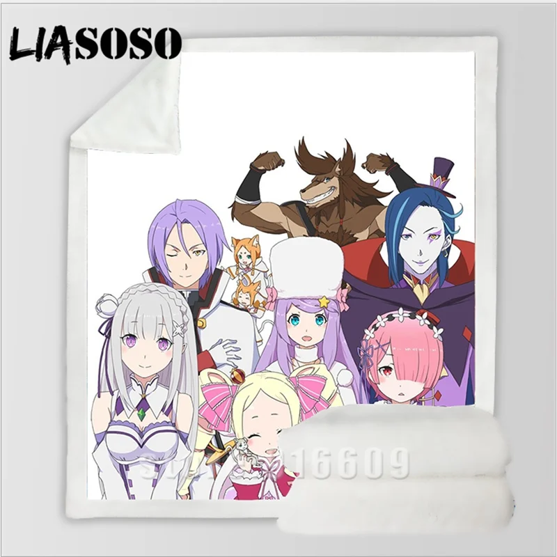 Сексуальный Re: zero двойной горничной Рам Rem Диван Постельные принадлежности офис Harajuku зимнее модное одеяло покрывало детское одеяло для путешествий одеяло для прогулок - Цвет: 18