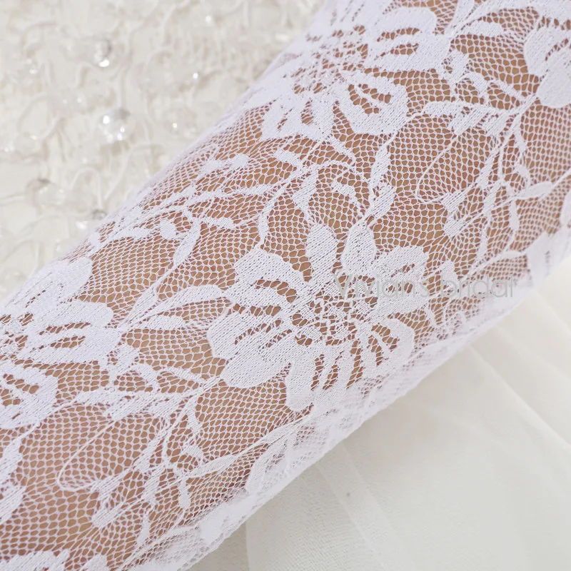 Vivian's Bridal белые высококачественные кружевные пальцы длиной до локтя Кружева Аппликации Свадебные перчатки для невесты горячая Распродажа luva de noiva WG11