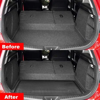 

Car Rear Trunk Cargo Liner Boot Tray Cover Matt Mat Floor Carpet Kick Pad For Mazda 3 2014 2015 2016 2017 2018 hatchback