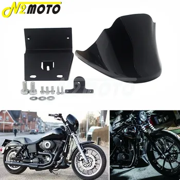 

Gloss Black Lower Front Bottom Spoiler Mudguard Air Dam Chin Fairing For Harley Sportster XL 1200 Iron 883 Nightster Roadster