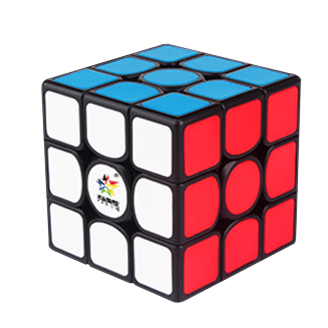 Yuxin Kylin V2M 3x3x3 Магнитный магический куб, квадрат куб головоломка игрушка для обучения мозгу-черный фон и темно-красный Пастер