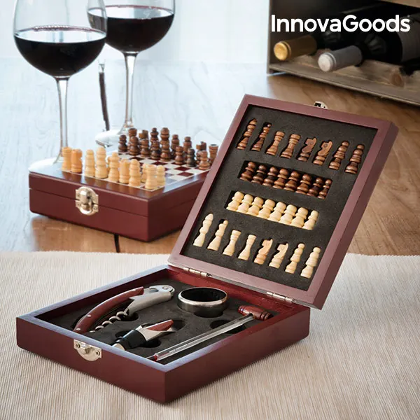 Набор шахматных винных изделий InnovaGoods (37 шт.) | Дом и сад