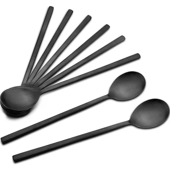 

8 Pieces Stainless Steel Spoons,Soup Spoons,Long Handle Asian Soup Spoons,Rice Spoon,Dinner Spoons,Table Spoon