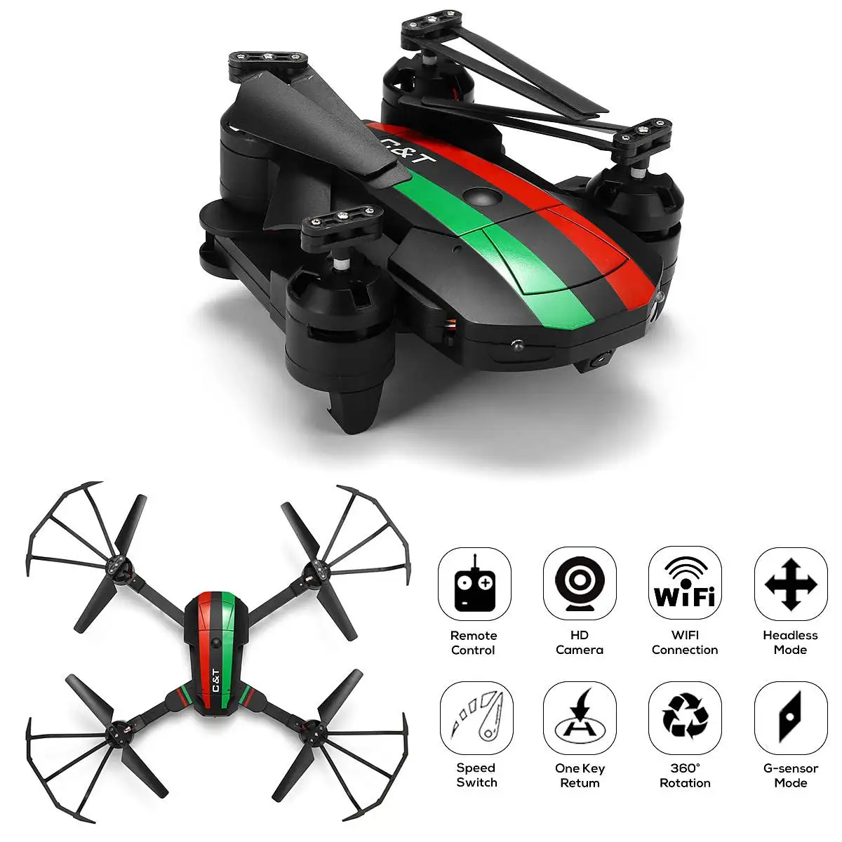 XL083 Wifi FPV 2MP камера с высоким режимом удержания селфи Складная рукоятка Радиоуправляемый Дрон Квадрокоптер фотосъемка видео запись вспышки