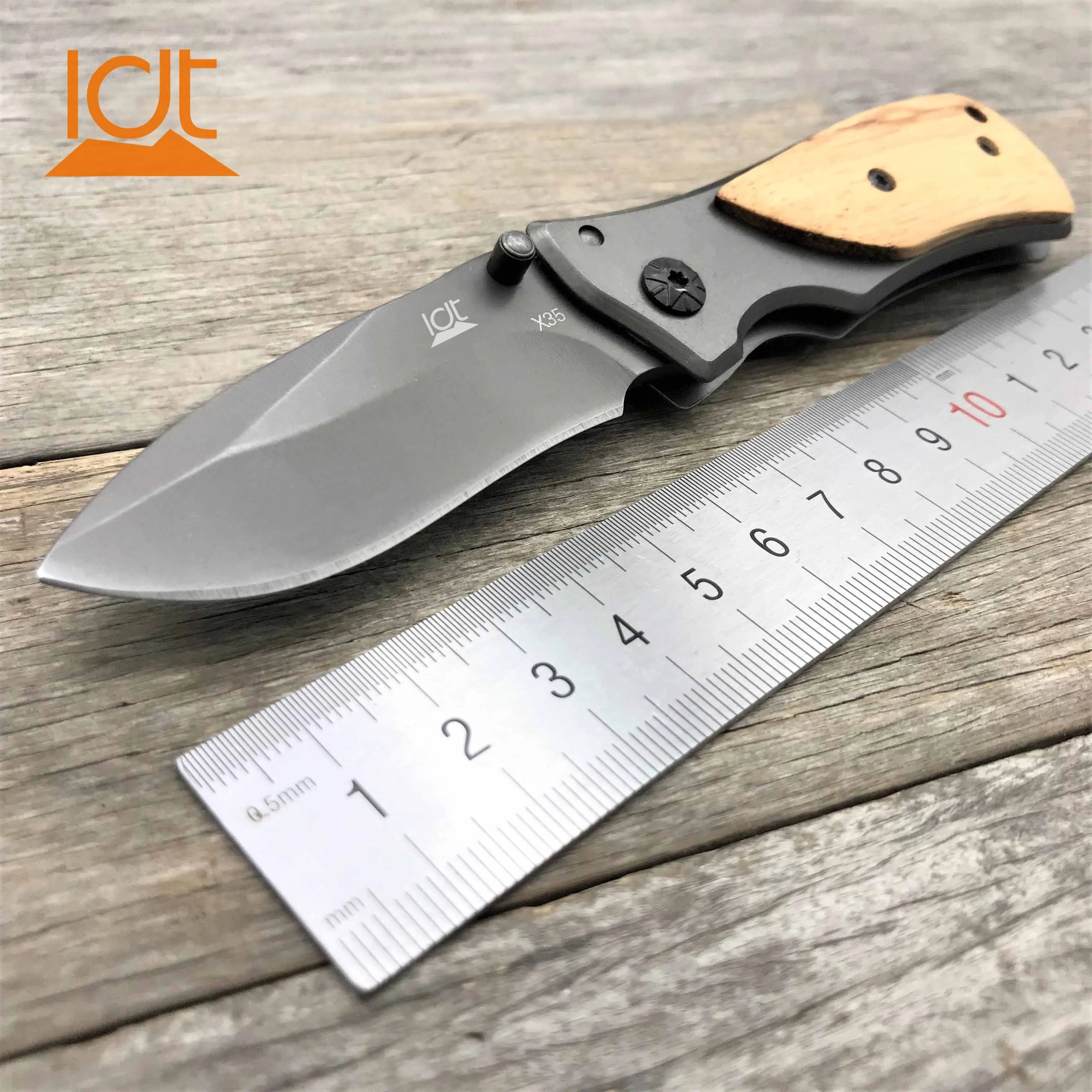 LDT X35 Походный нож 5Cr13Mov лезвие палисандр стальная ручка выживания Тактические