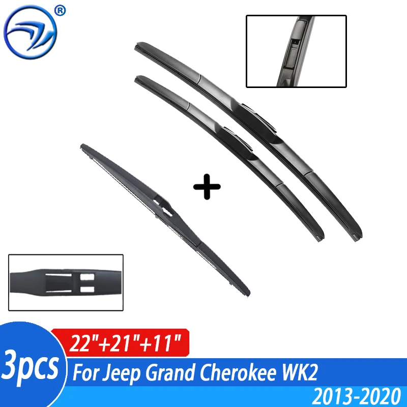 WiperFrontRearWiperBladesSetKitForJeepGrandCherokeeWK22013
