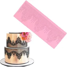 Кружевные украшения для свадебного торта, силиконовая красивая кружевная форма для помадки, мусс для сахарной глазури, коврик для кондитерских изделий, инструмент для выпечки