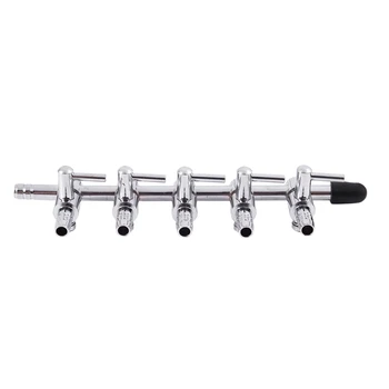 

Aquaculture 5-Way Air Flow Control Lever Valve with Airline Tube Connector for Aquarium