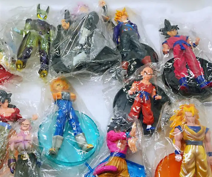 10 шт./лот, аниме фигурки, детские игрушки, 12-15 см, драконий жемчуг, z, подарочные украшения, драконий жемчуг, z figulas, известные воины, Мультяшные фигурки